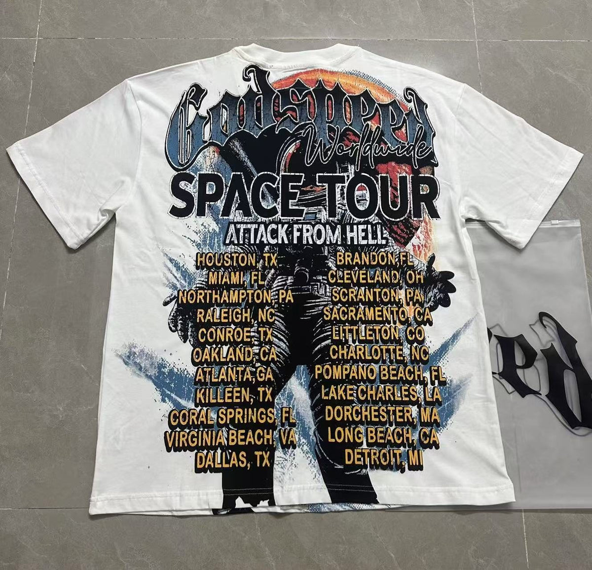 Godspeed Space Tour Astronaut Graphic T-Shirt ¡ª back