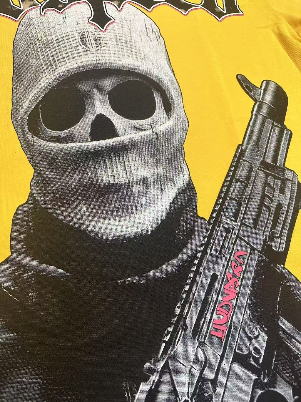 Godspeed Yellow Masked Figure Graphic T-Shirt ¡ª detail