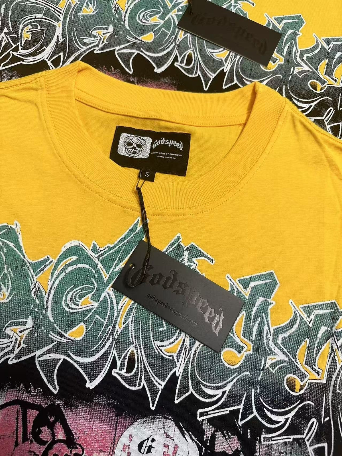 Godspeed Skeleton Graphic T-Shirt ¡ª neck_label