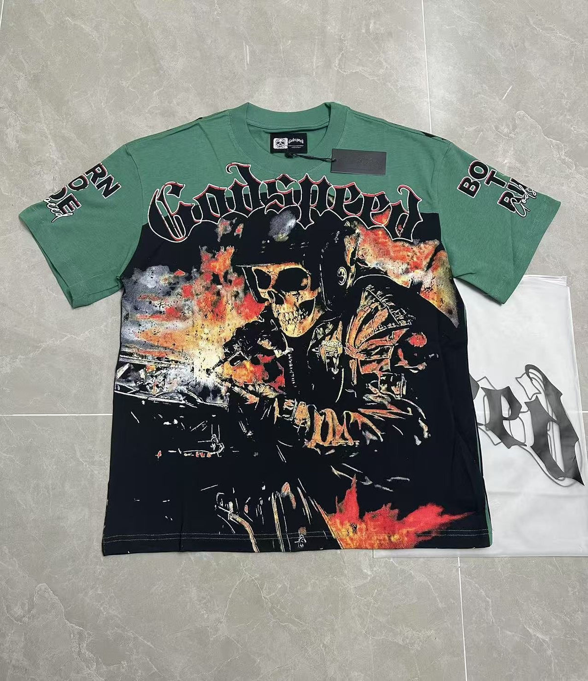 Godspeed Born to Ride Graphic T-Shirt ¡ª front