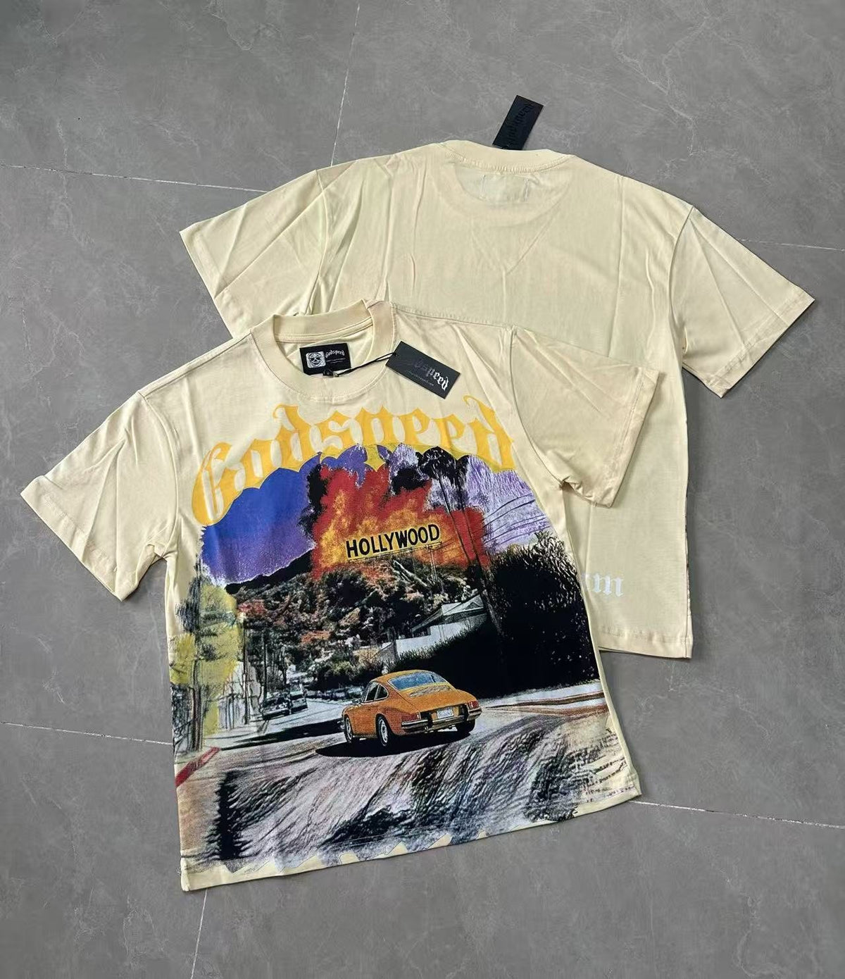 Godspeed Hollywood Car Graphic T-Shirt ¡ª context