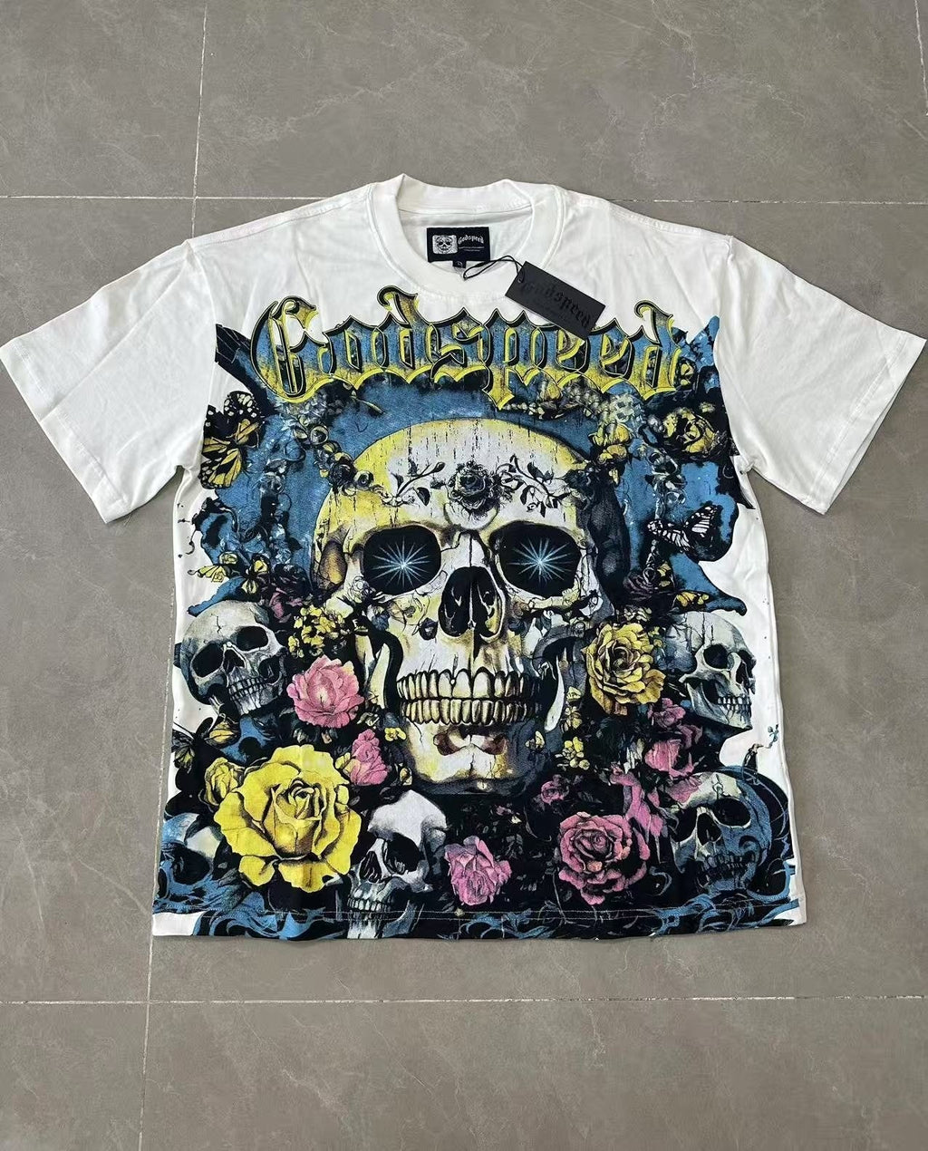 Godspeed Skull Rose Graphic T-Shirt ¡ª front