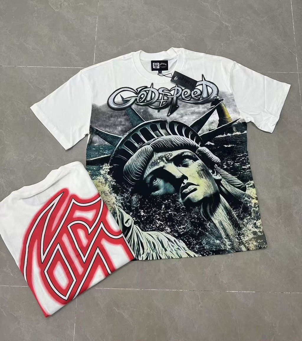Godspeed Statue Graphic T-Shirt ¡ª context