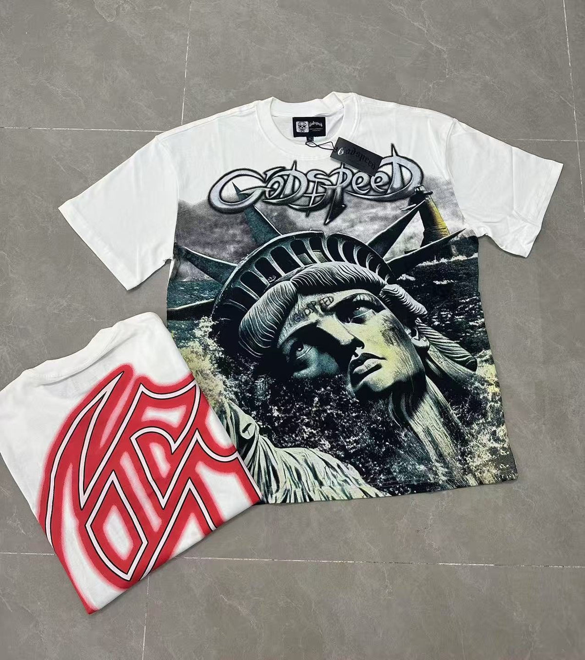 Godspeed Statue Graphic T-Shirt ¡ª context