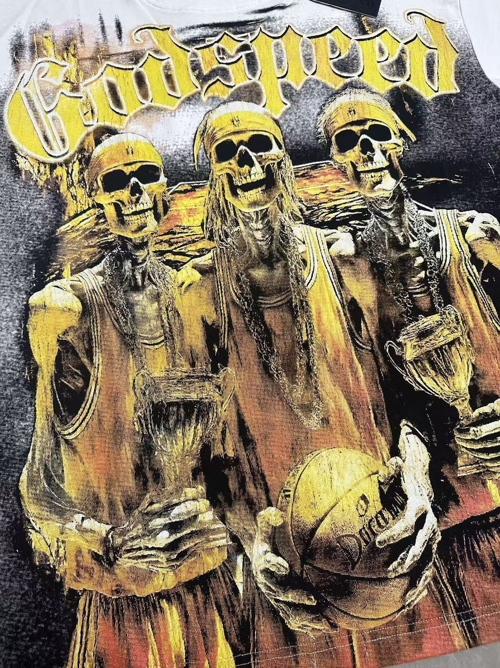 Godspeed Fortis Fortuna Adiuvat Graphic T-Shirt ¡ª detail