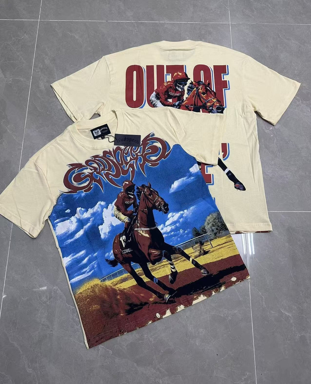 Godspeed Horse Racing Graphic T-Shirt ¡ª context