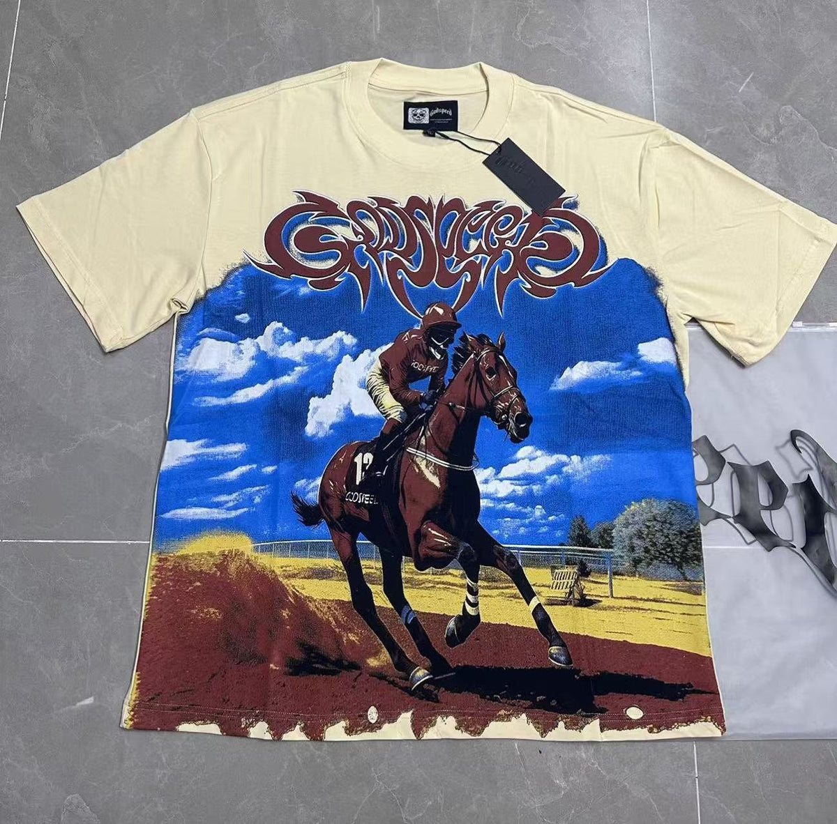 Godspeed Horse Racing Graphic T-Shirt ¡ª front