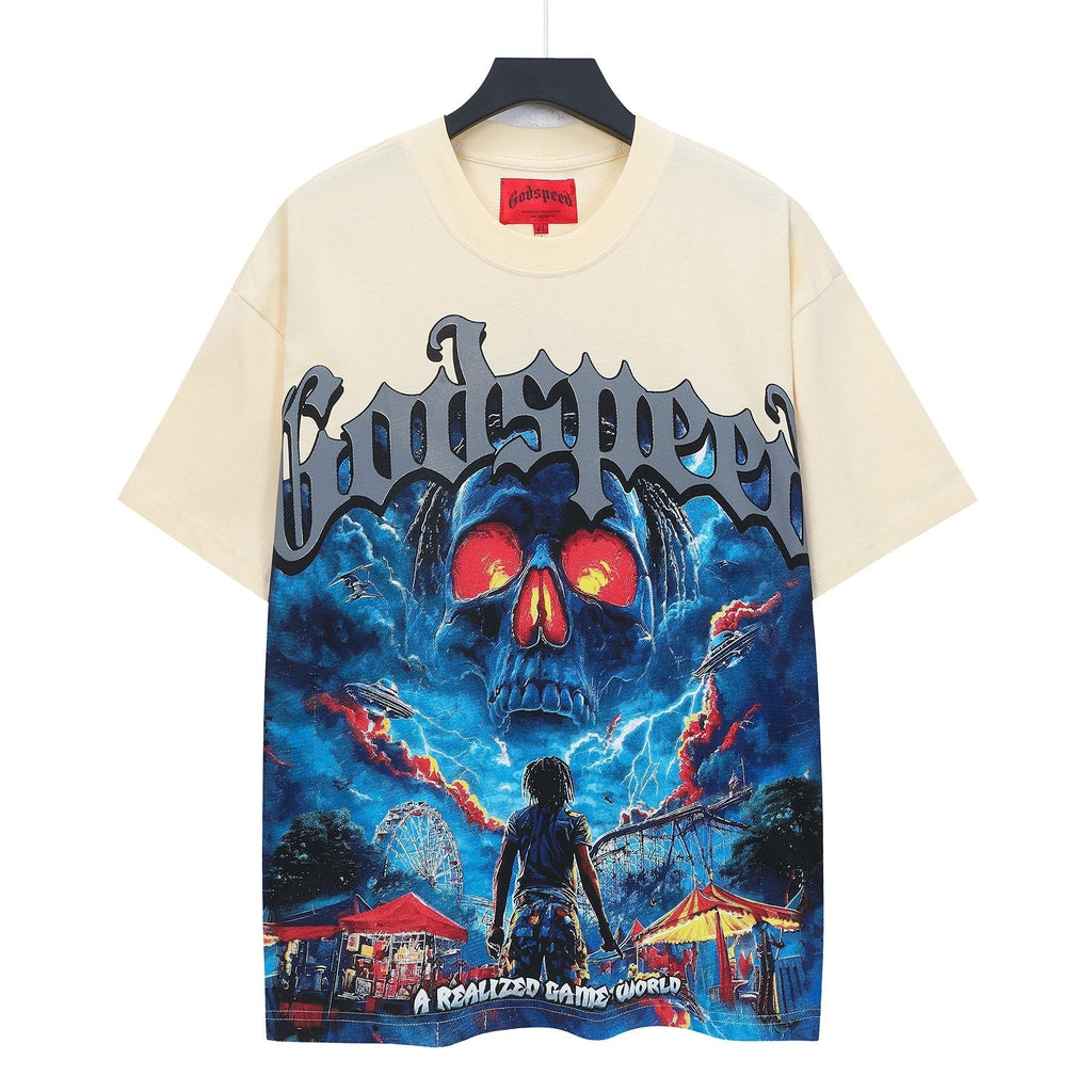 Godspeed A Realized Game World Skull Graphic T-Shirt ¡ª hero