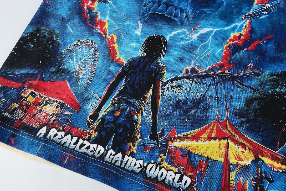 Godspeed A Realized Game World Skull Graphic T-Shirt ¡ª detail