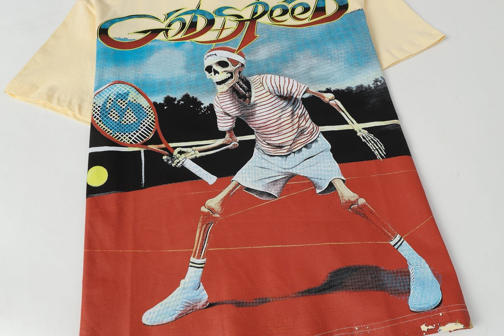 Godspeed Tennis Skeleton Graphic T-Shirt ¡ª detail