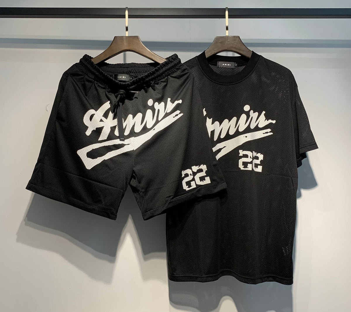 AMIRI 22 Mesh T-Shirt & Shorts Set ¡ª front