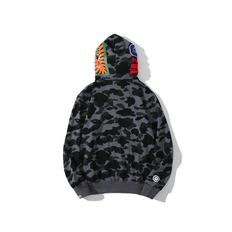 BAPE WGM Shark Camo Zip Hoodie ¡ª back