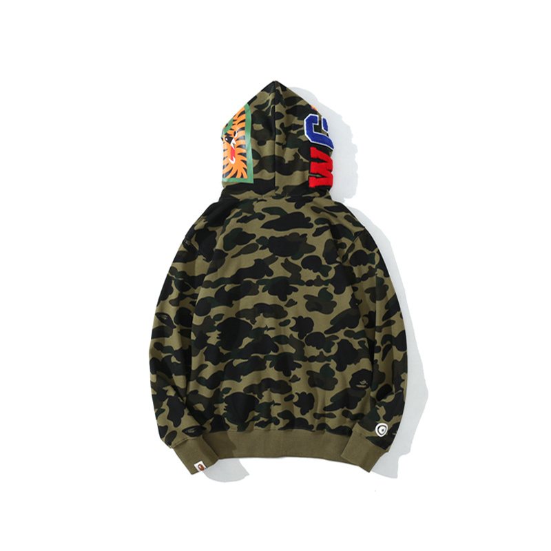 BAPE WGM Shark Camo Zip Hoodie ¡ª back