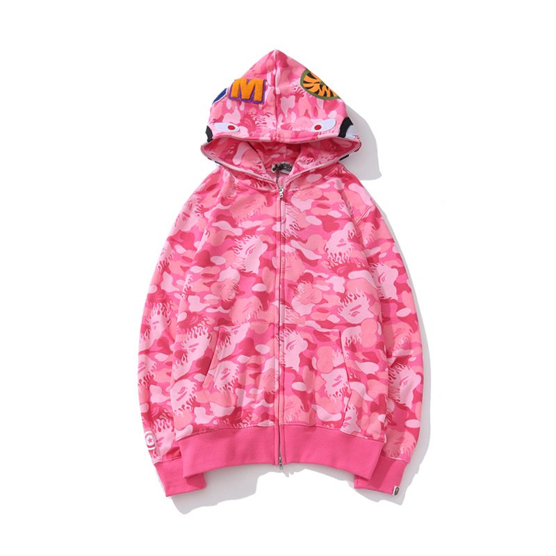 BAPE WGM Shark Camo Full-Zip Hoodie ¡ª front
