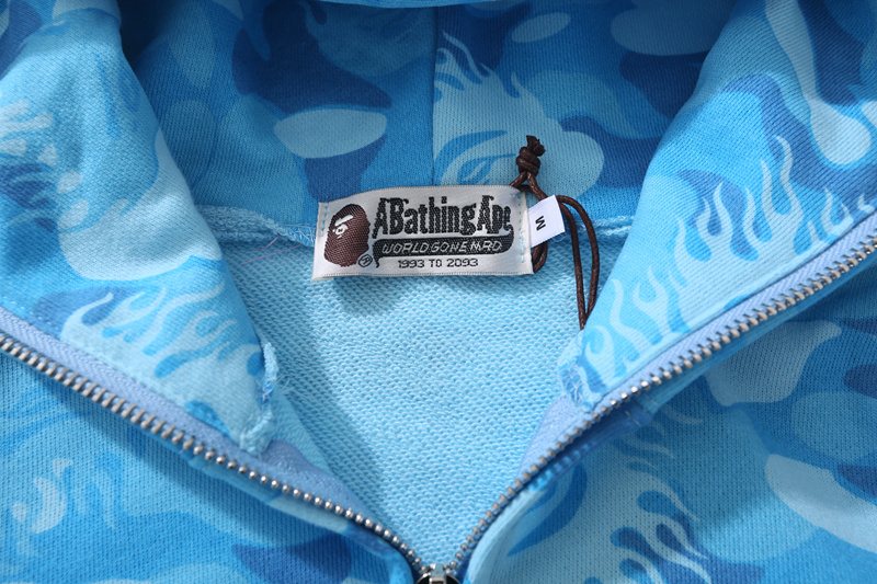 BAPE WGM Shark Camo Full-Zip Hoodie ¡ª neck_label
