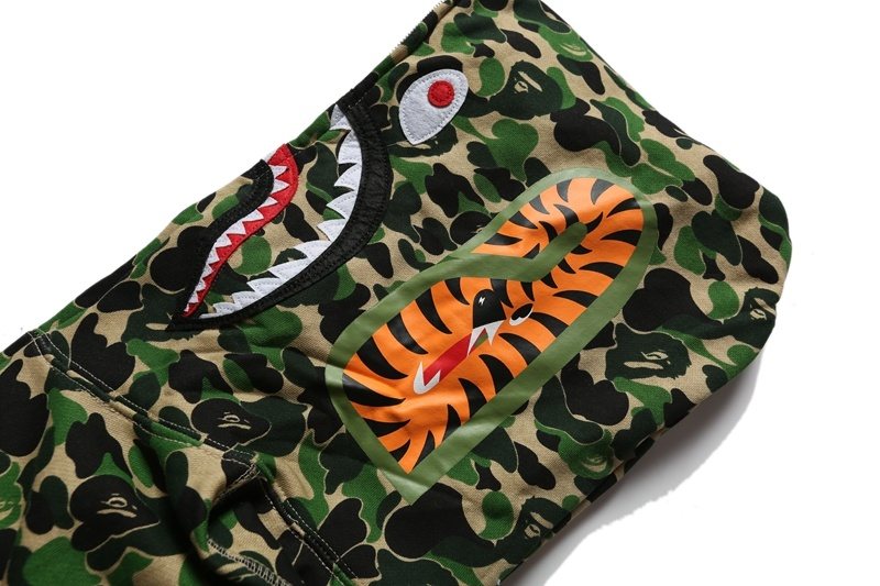 BAPE WGM Shark Camo Full-Zip Hoodie ¡ª detail
