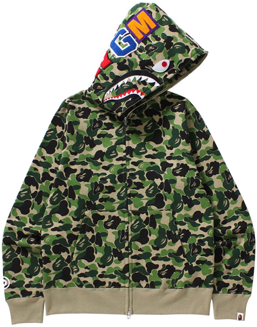 BAPE WGM Shark Camo Full-Zip Hoodie ¡ª front