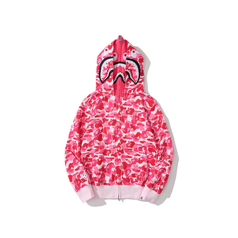 BAPE WGM Shark Camo Full-Zip Hoodie ¡ª front