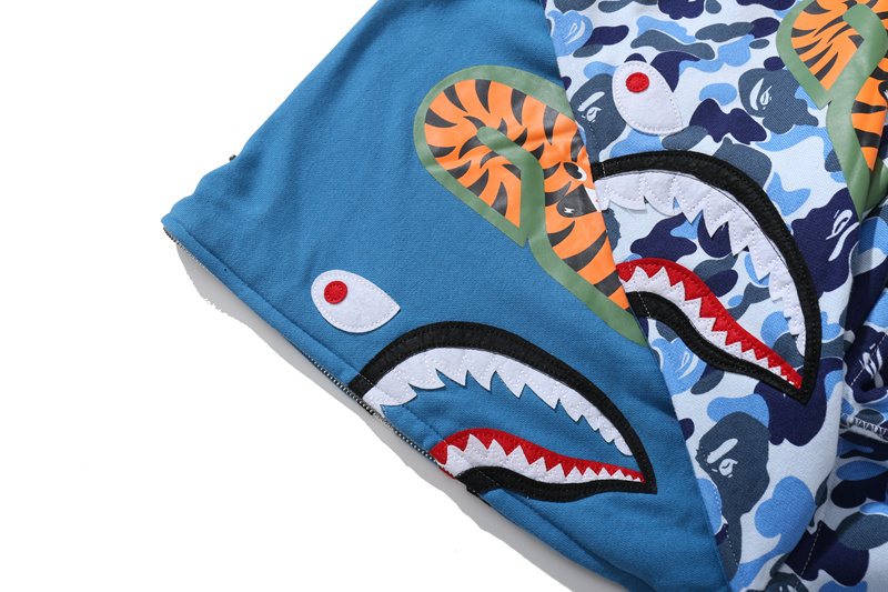BAPE WGM Shark Camo Full-Zip Hoodie ¡ª detail