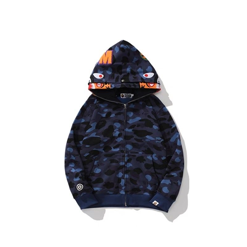 BAPE Shark Camo Full-Zip Hoodie ¡ª front