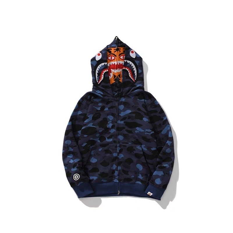 BAPE Shark Camo Full-Zip Hoodie ¡ª front