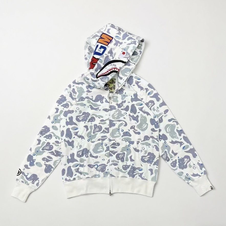 BAPE Shark Camo Zip-Up Hoodie ¡ª back