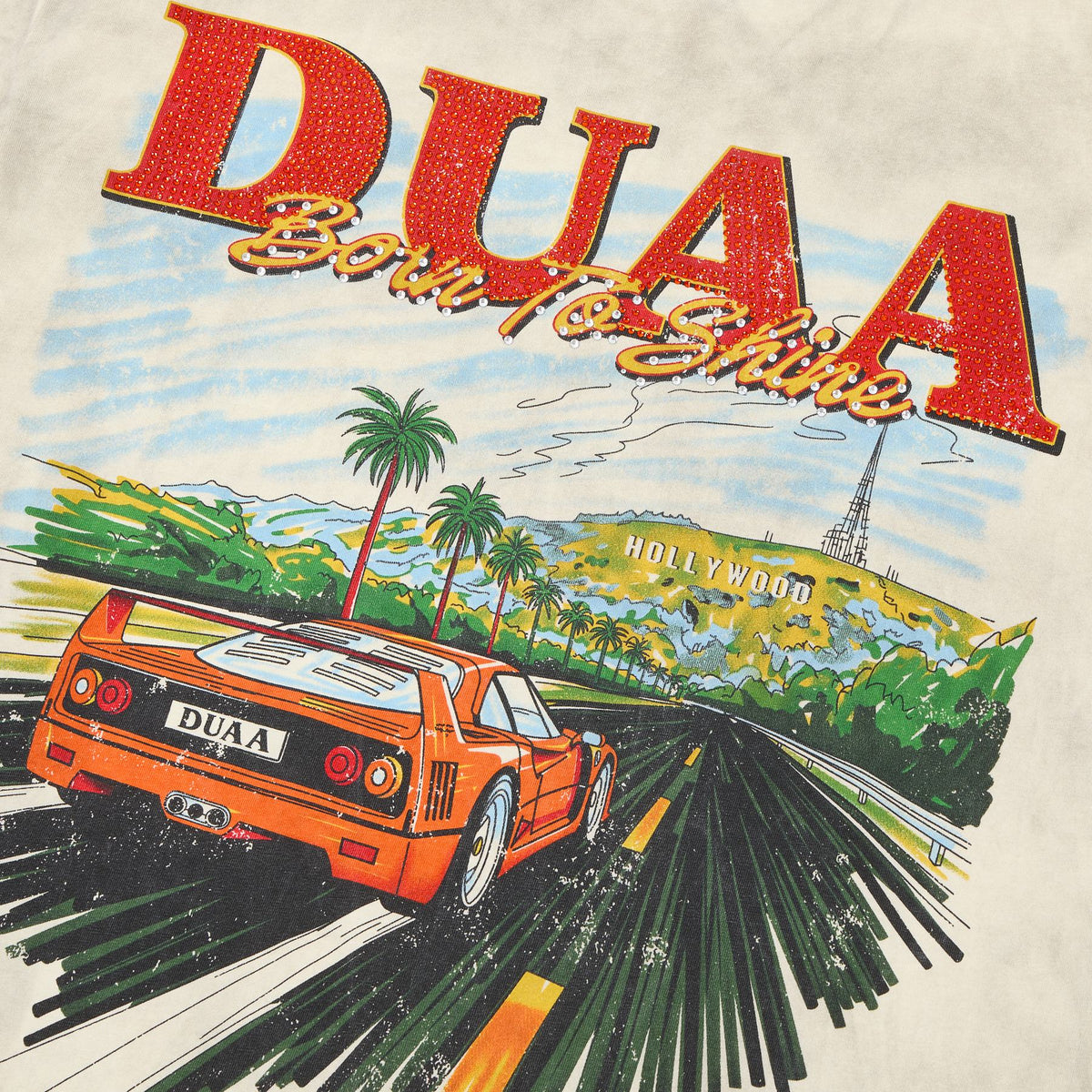 DUAA Hollywood Car Graphic Short-Sleeve T-Shirt ¡ª detail