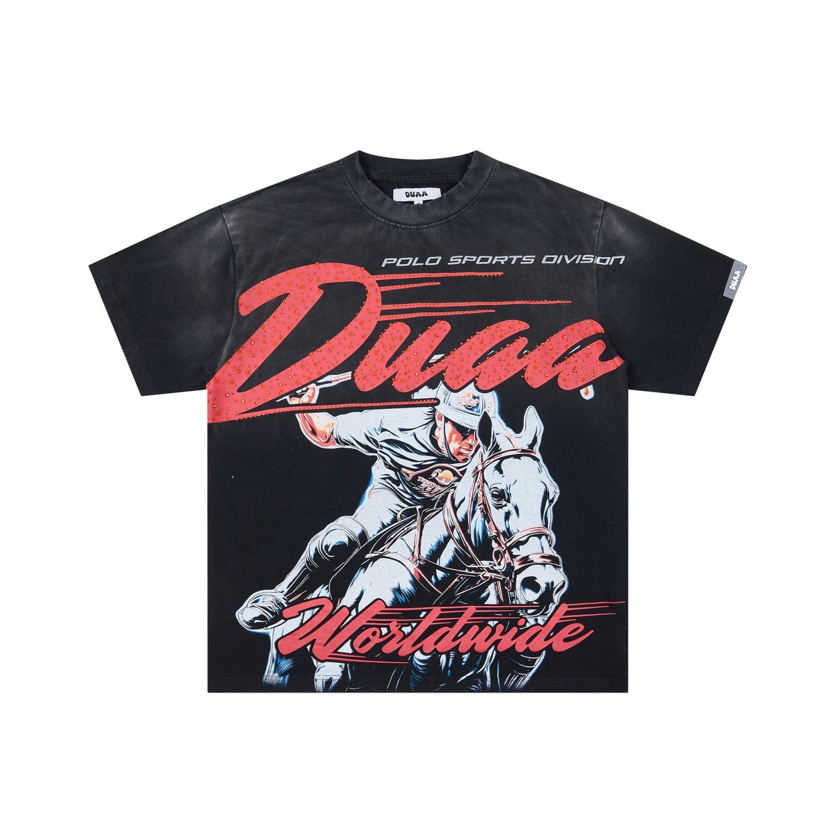 DUAA Horse Rider Graphic Washed T-Shirt ¡ª hero