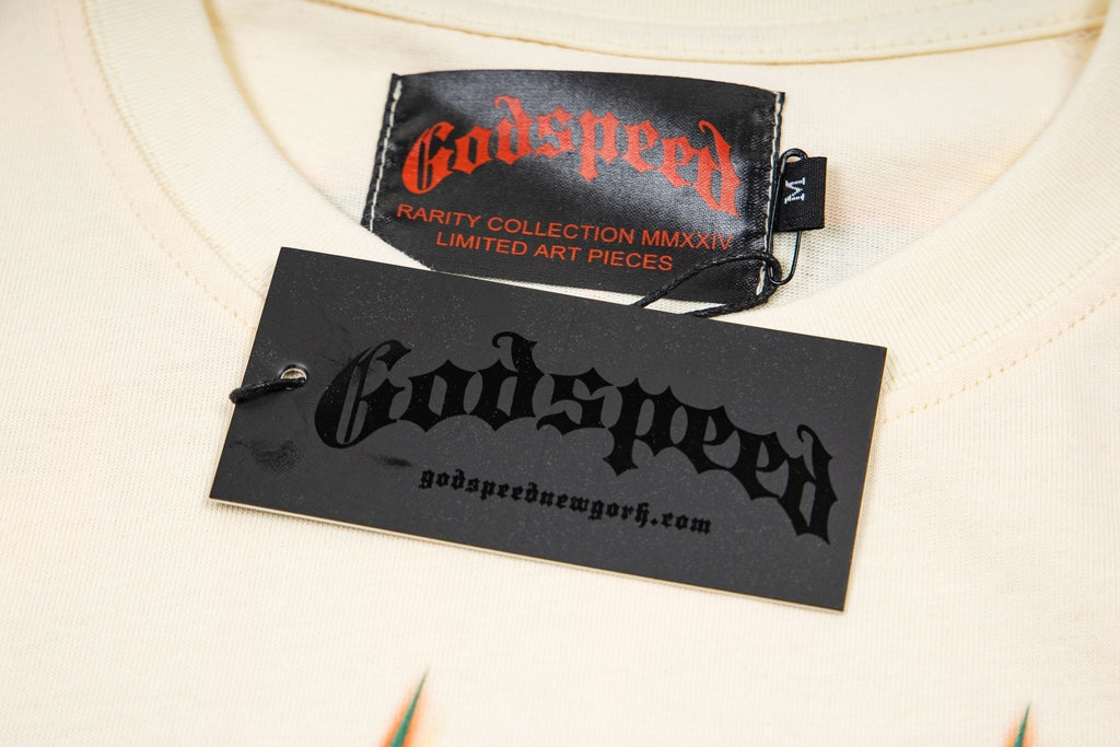 Godspeed Retro Car & Palm Tree Graphic T-Shirt ¡ª hang_tag