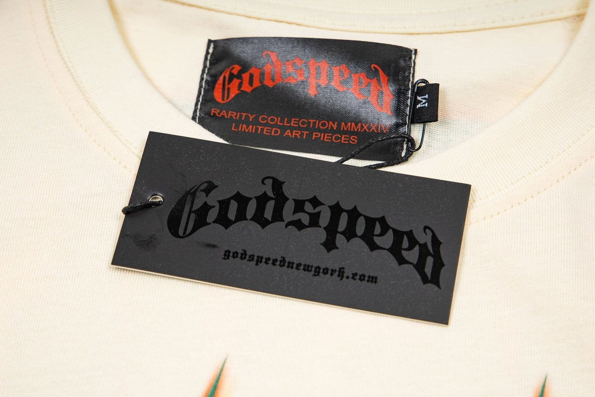 Godspeed Retro Car & Palm Tree Graphic T-Shirt ¡ª hang_tag