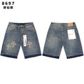 PURPLE Rhinestone Bow Cross Denim Shorts ¡ª hero
