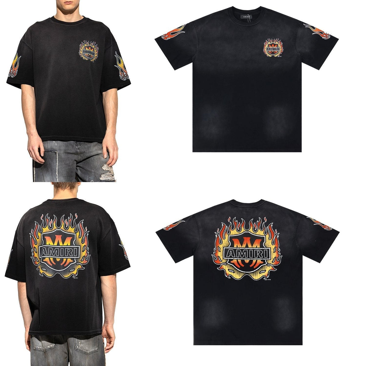 AMIRI Flame Graphic Short-Sleeve T-Shirt ¡ª context