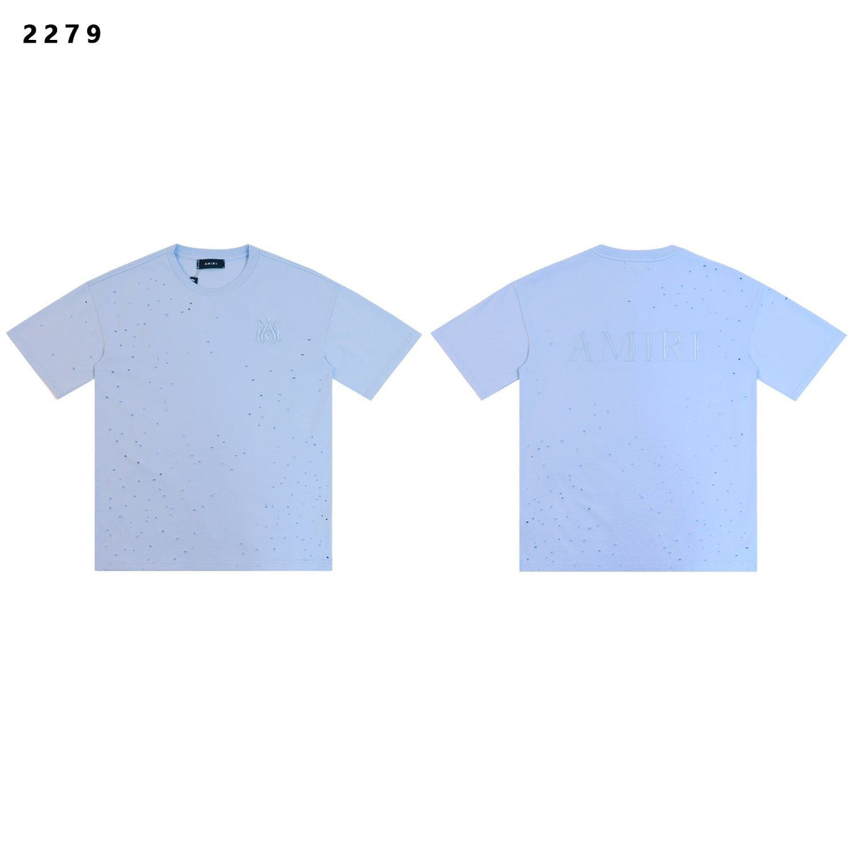 AMIRI Distressed Washed Short-Sleeve T-Shirt ¡ª front
