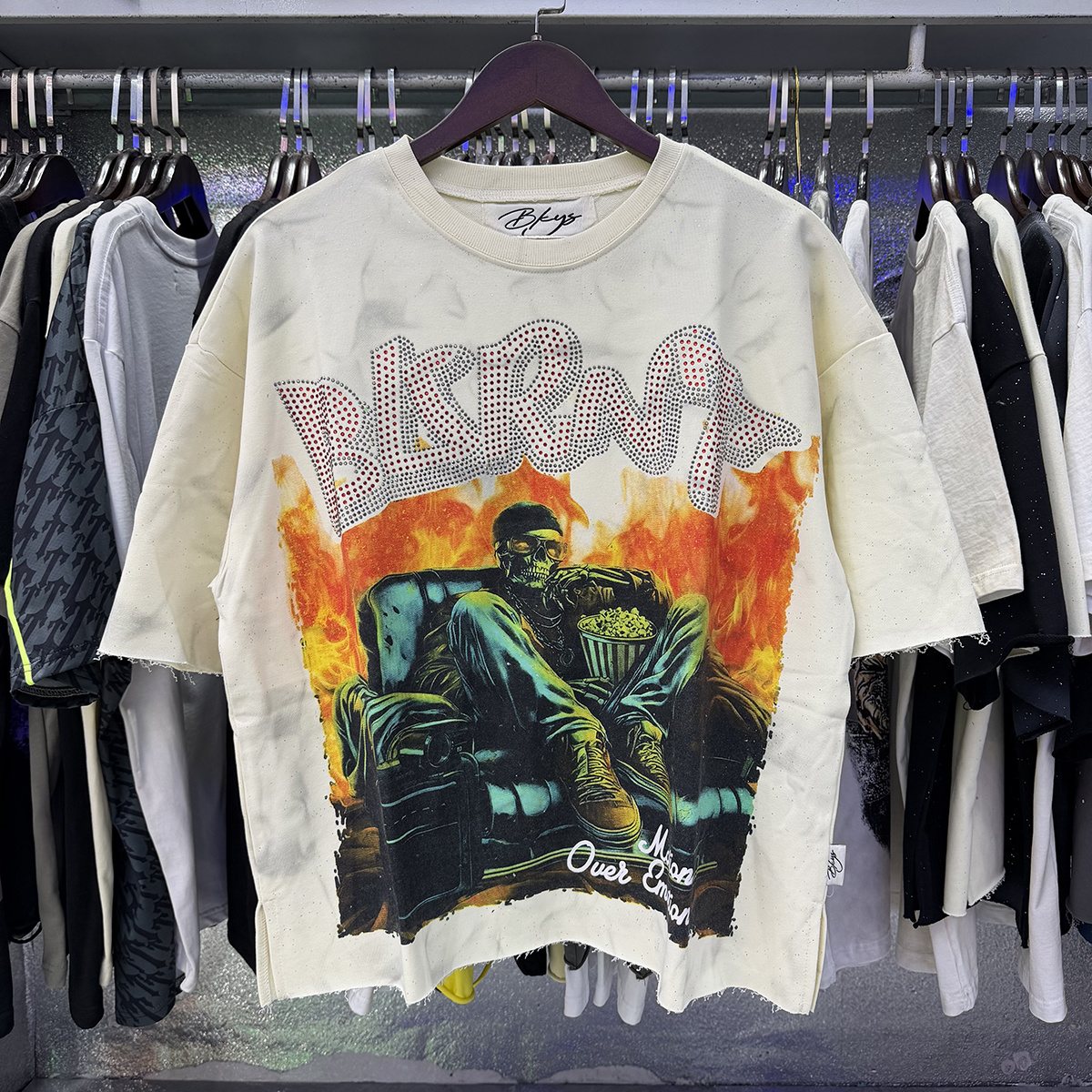 BKYS Revival Burnt Rhinestone Graphic T-Shirt ¡ª context
