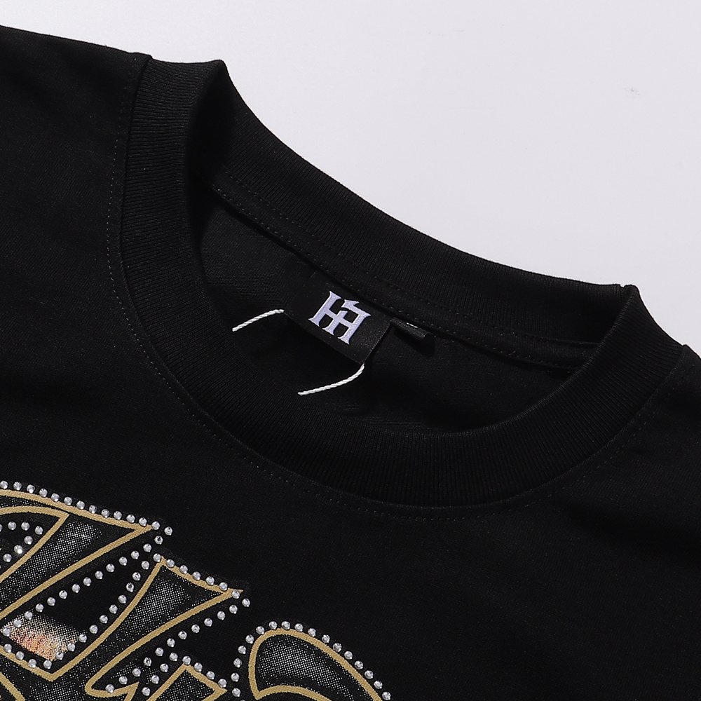 Life Hustlere Praying Angel Rhinestone Graphic T-Shirt ¡ª neck_label