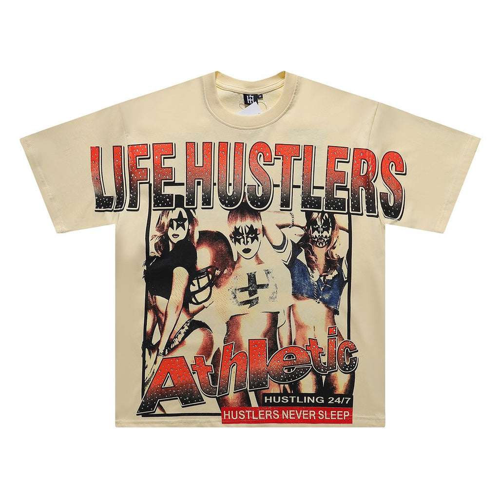 Life Hustlere Football Girls Graphic T-Shirt ¡ª hero