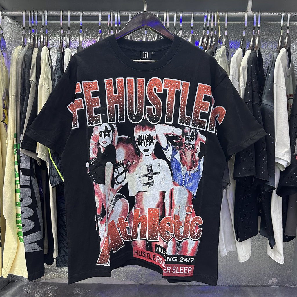 Life Hustlere Football Girls Graphic T-Shirt ¡ª context
