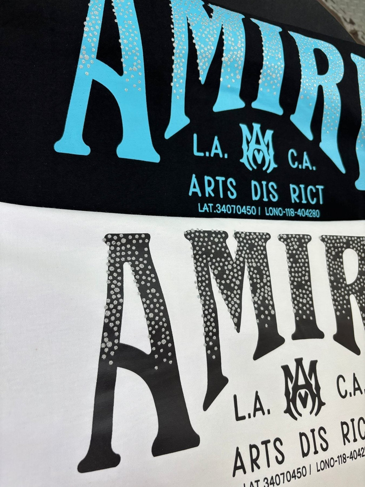 AMIRI Silver Letter Graphic Short-Sleeve T-Shirt ¡ª fabric_closeup