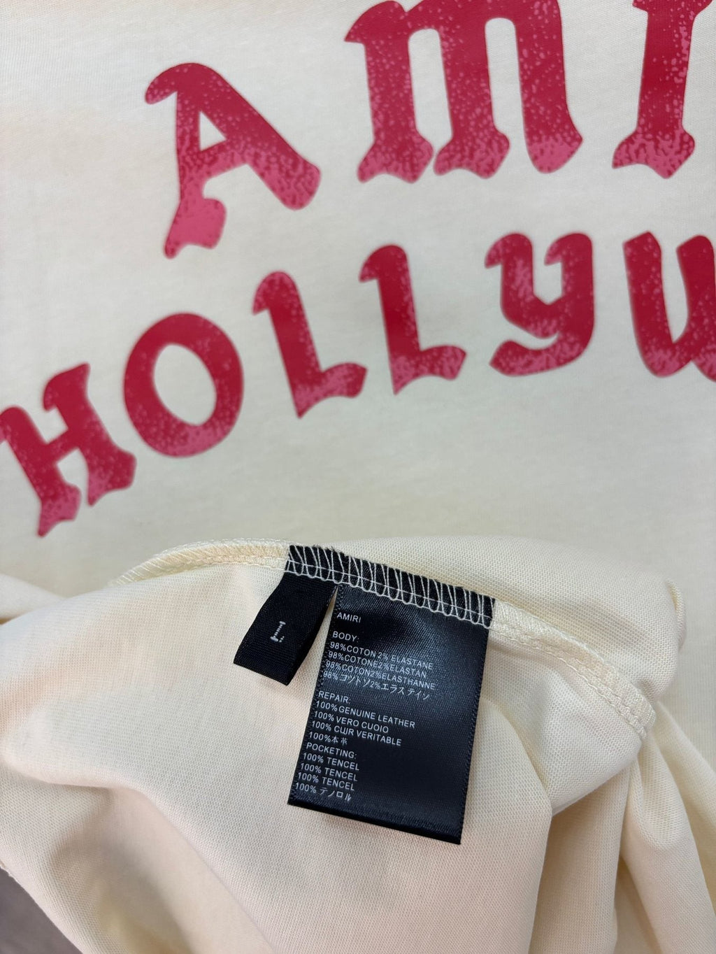 AMIRI Hollywood Graphic Short-Sleeve T-Shirt ¡ª neck_label