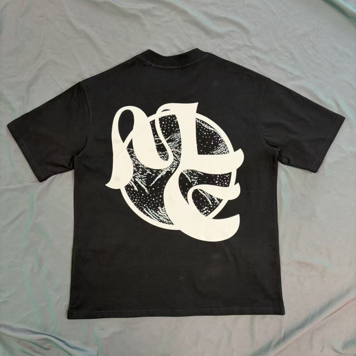 MIXED EMOTION Black Cherub Abstract Graphic T-Shirt ¡ª back