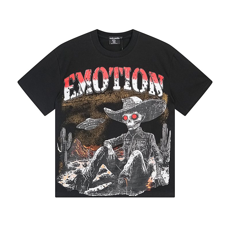 MIXED EMOTION Cowboy Graphic Short-Sleeve T-Shirt ¡ª hero