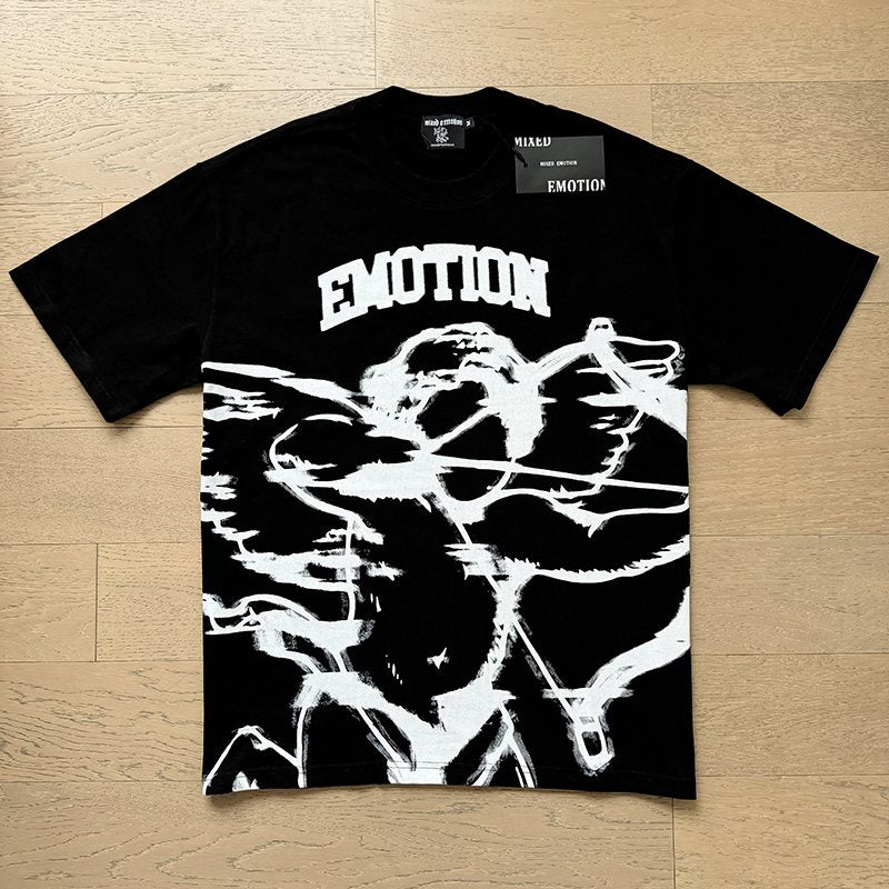 MIXED EMOTION Front-and-Back Graphic T-Shirt ¡ª front