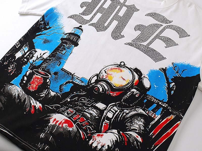 MIXED EMOTION Lighthouse & Diver Graphic T-Shirt ¡ª detail
