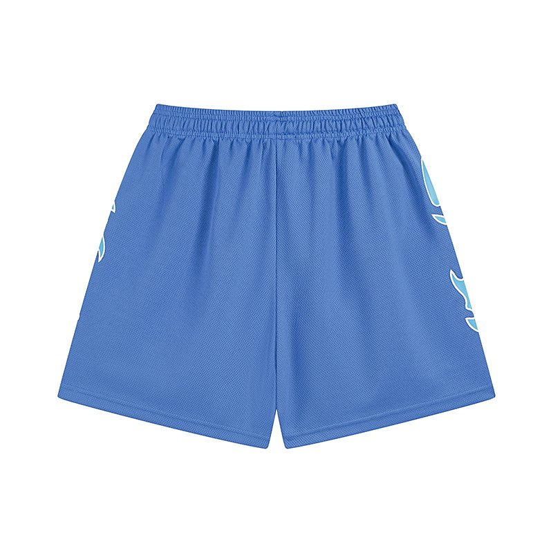 MIXED EMOTION Flame Graphic Drawstring Shorts ¡ª back