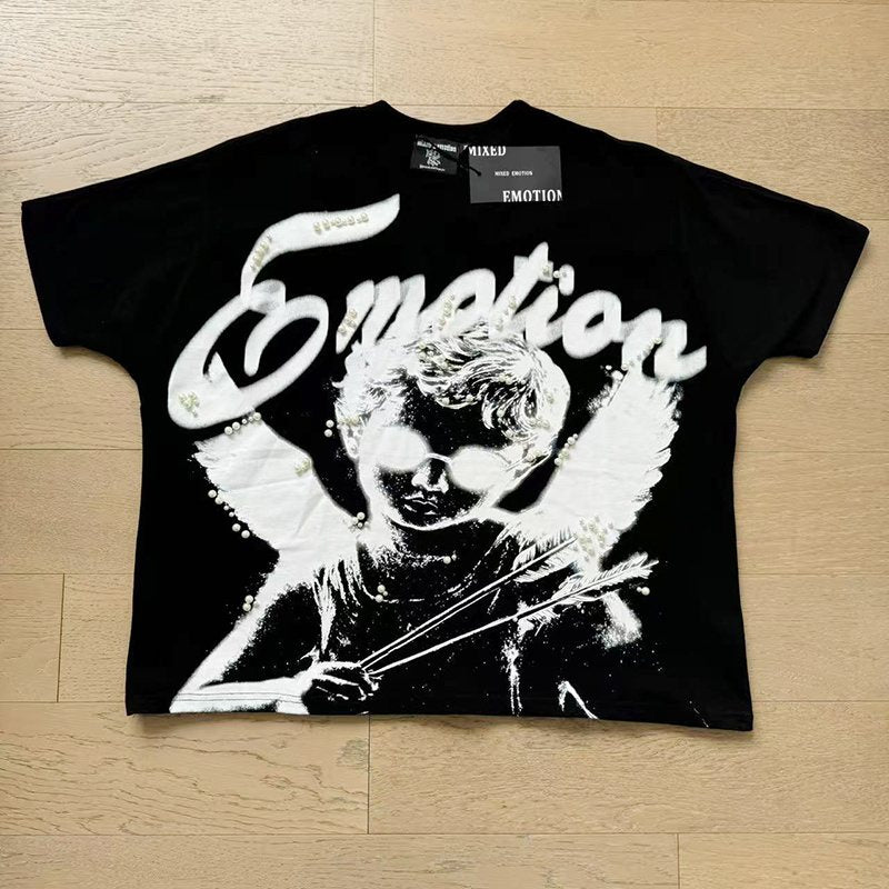 MIXED EMOTION Angel Graphic T-Shirt ¡ª front