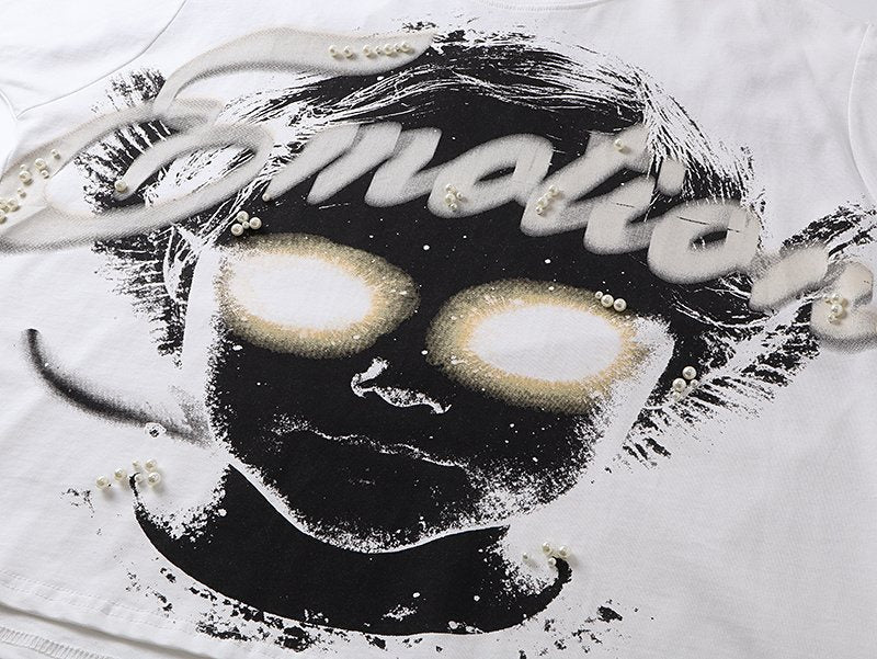Mixed Emotion Portrait Graphic T-Shirt ¡ª detail