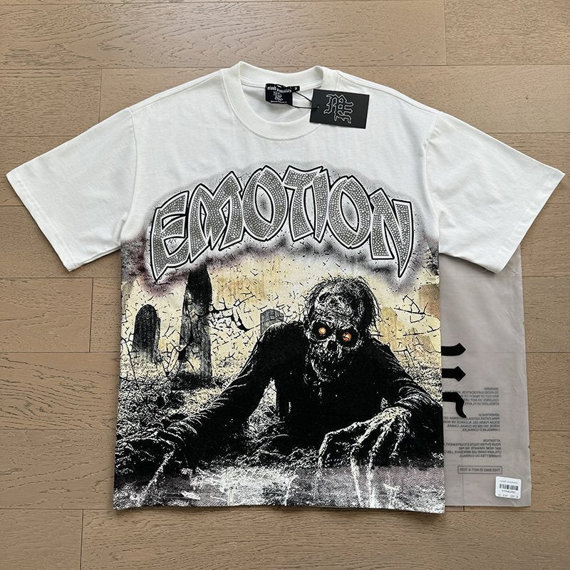 MIXED EMOTION White Graphic Short-Sleeve T-Shirt ¡ª context