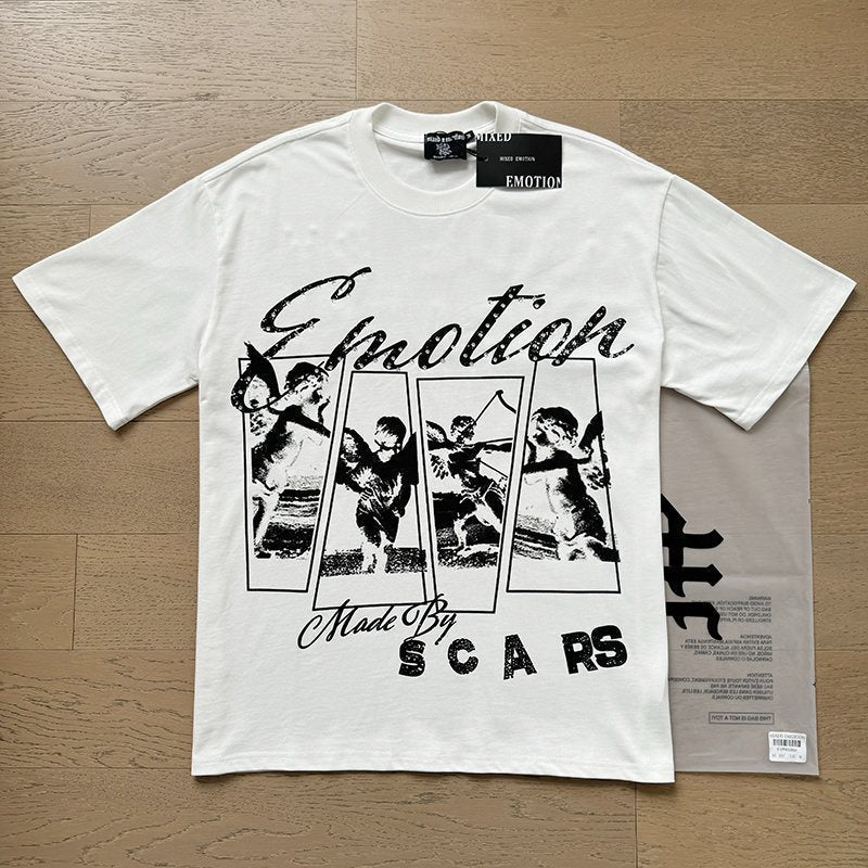 MIXED EMOTION Front-and-Back Graphic T-Shirt ¡ª hang_tag