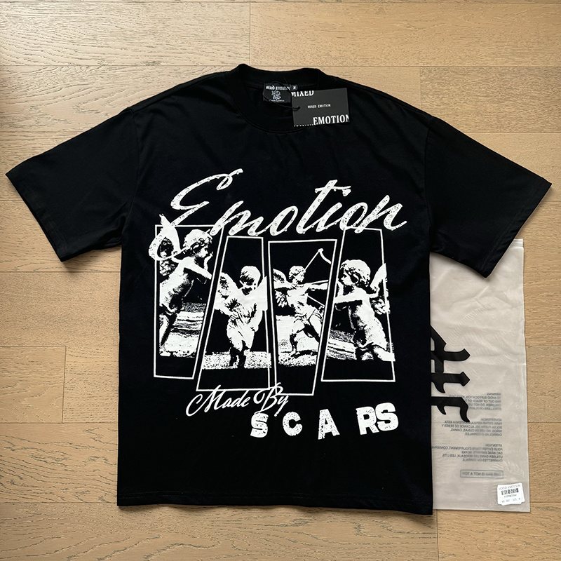 MIXED EMOTION Front-and-Back Graphic T-Shirt ¡ª hang_tag