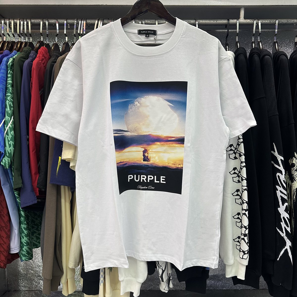 Purple Brand Mushroom Cloud Graphic T-Shirt ¡ª context